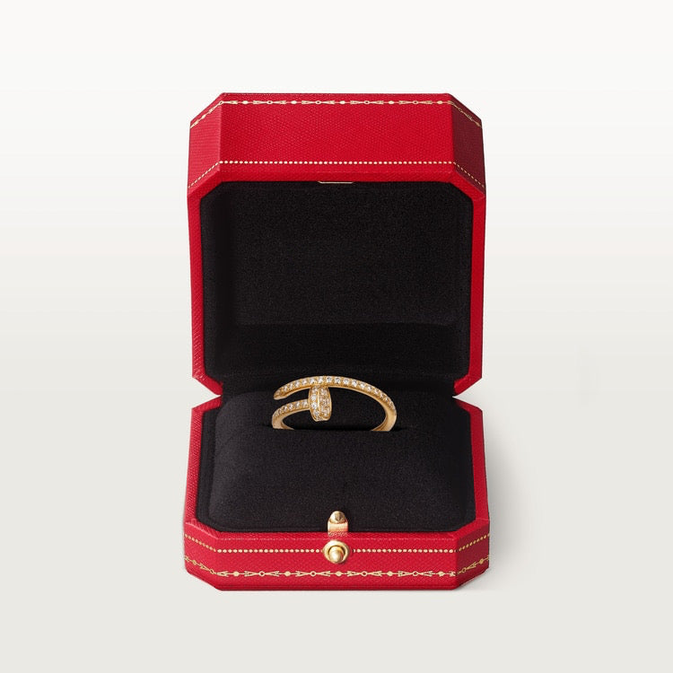 Nail Ring Diamond Paved
