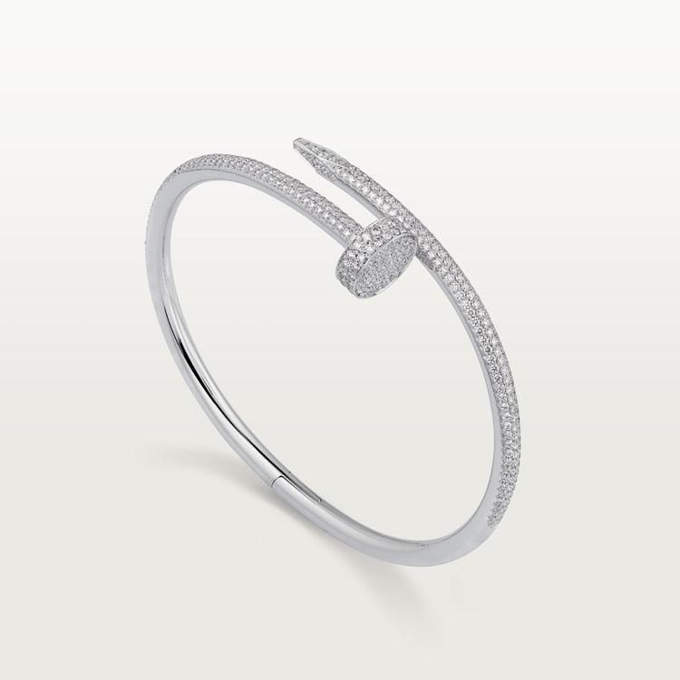 Nail Bracelet Diamond Paved