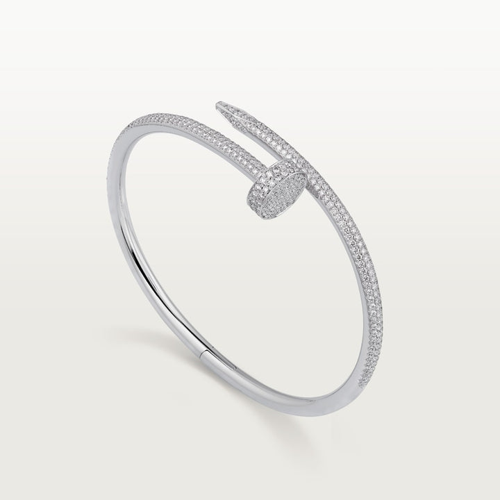 Nail Bracelet Diamond Paved