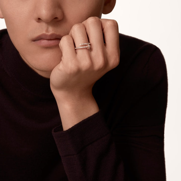 Nail Ring Diamond Paved