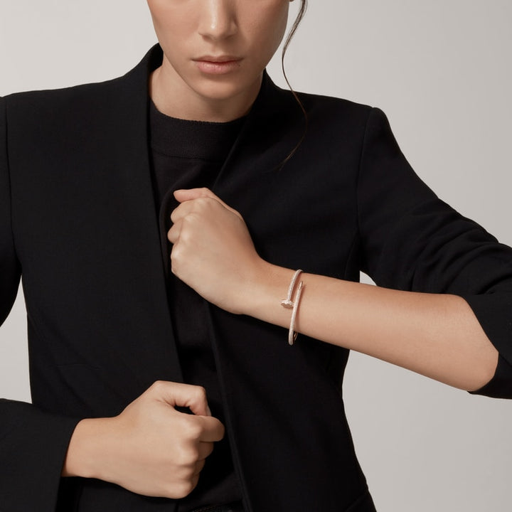 Nail Bracelet Diamond Paved