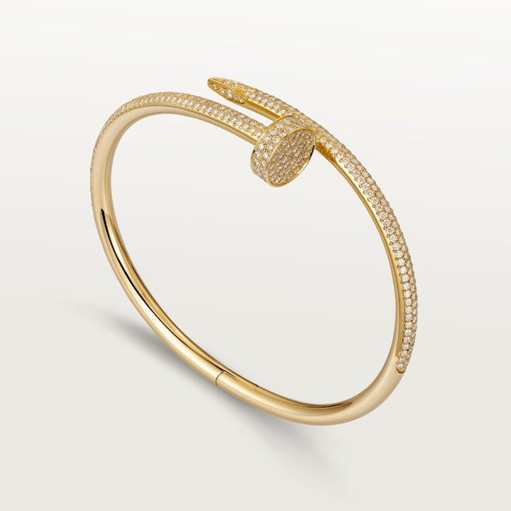 Nail Bracelet Diamond Paved