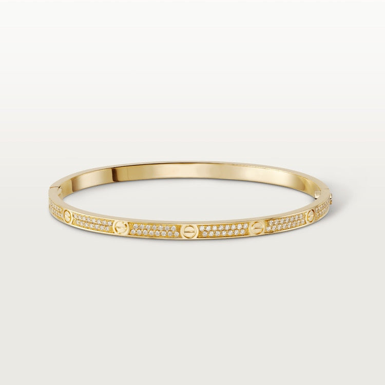 Aimee Thin Diamond Paved Love Bracelet