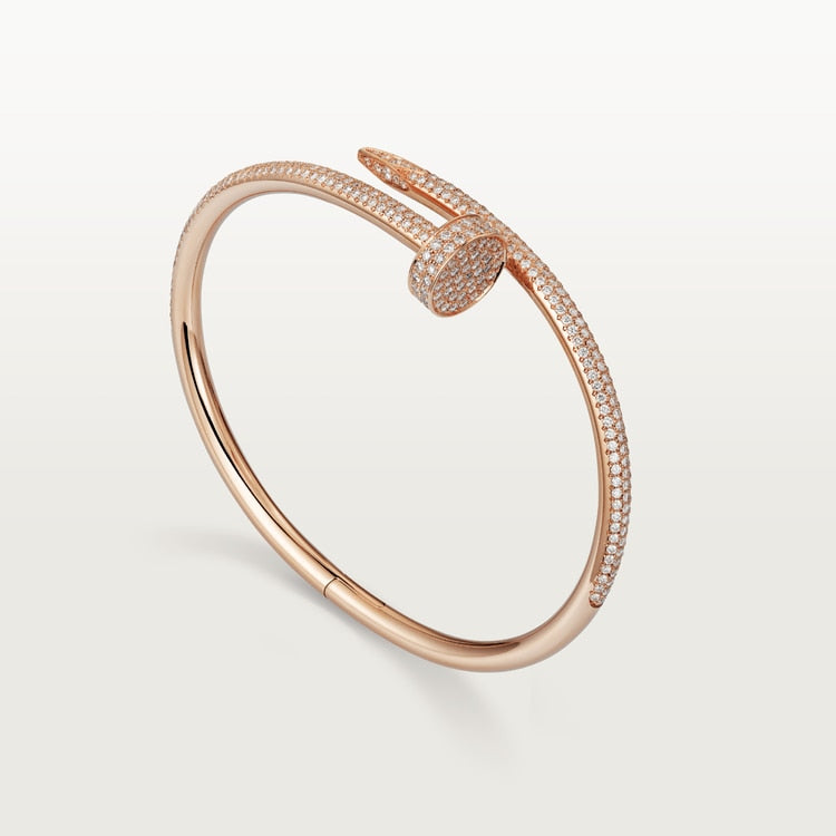 Nail Bracelet Diamond Paved