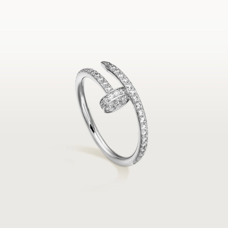 Nail Ring Diamond Paved