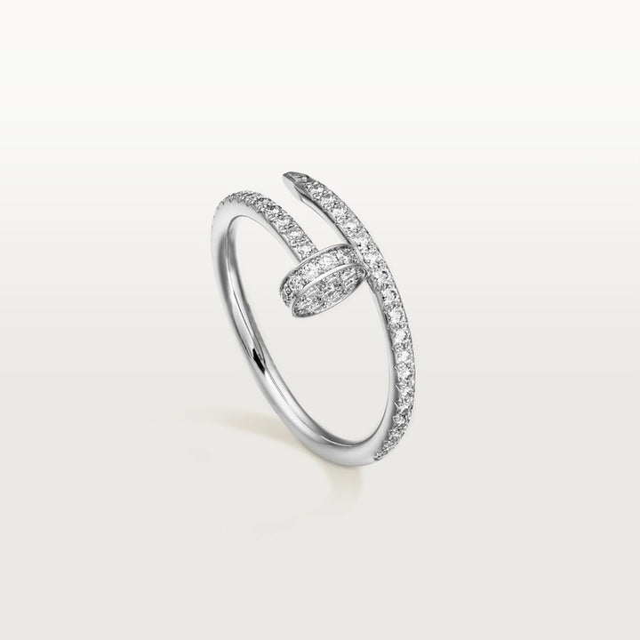 Nail Ring Diamond Paved